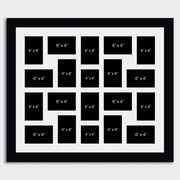 Large Multi Photo Collage Picture Frame Holds 20 photos in a Black Frame - Multi Photo Frames